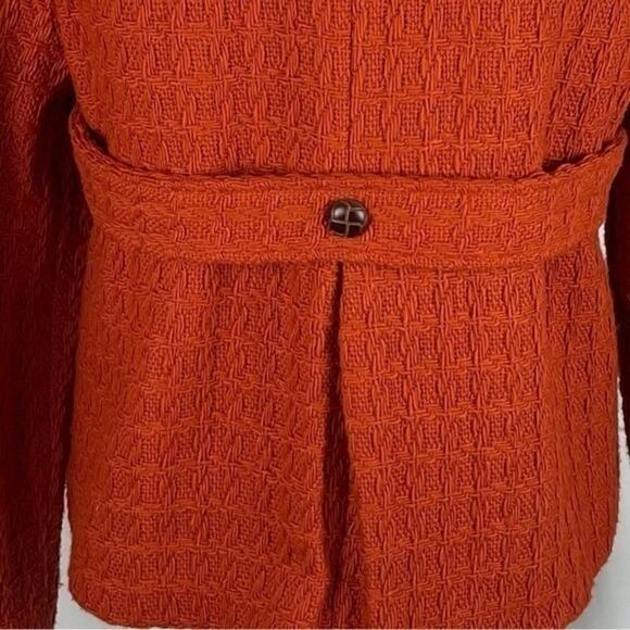 Dialogue Brick Orange Woven Wool Blend  Academia OfficeCore Coat NWOT Size XS - Picture 7 of 11